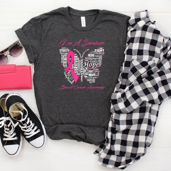 Breast Cancer Shirt, Stronger Than Cancer, Cancer Warrior T-Shirt - Picture 1 of 2